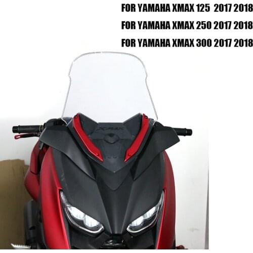 For YAMAHA XMAX 125 250 300 2017 2018 Motorcycle Aluminum Front Windshield Deflectors Windscreens Bracket Set Protector