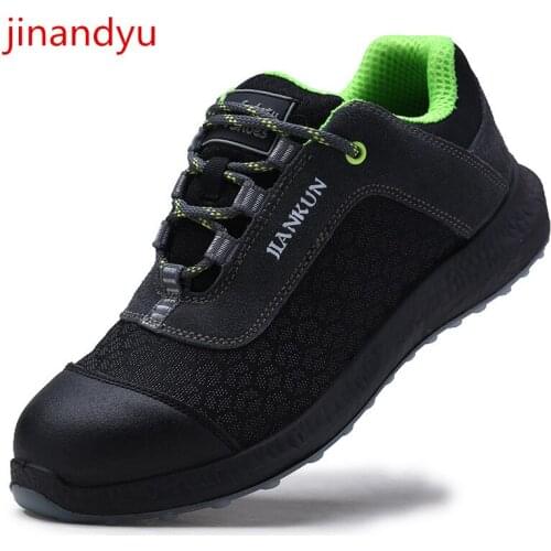Breathable Steel Toe Cap Safety Shoes Male Anti-Puncture Anti-static Indestructible Shoes Working Footwear Protective Sneakers