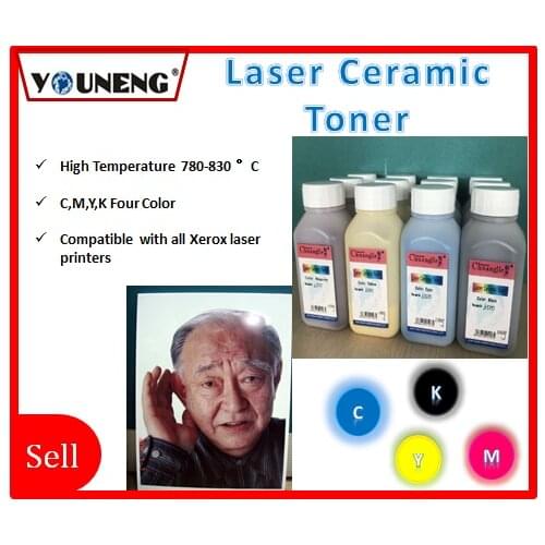 New compatible color ceramic toner powder for xerox 105 6510 6050 CM105,CMYK,400g/lot high temperature
