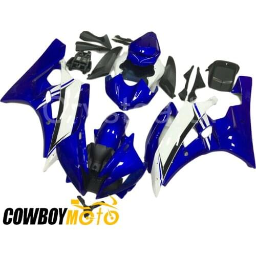 For 2006 2007 Yamaha YZFR6 YZF-R6 YZF R6 06 07 Motorcycle Blue Injection Molded ABS Plastic Complete Fairings Kit Full Body Kit