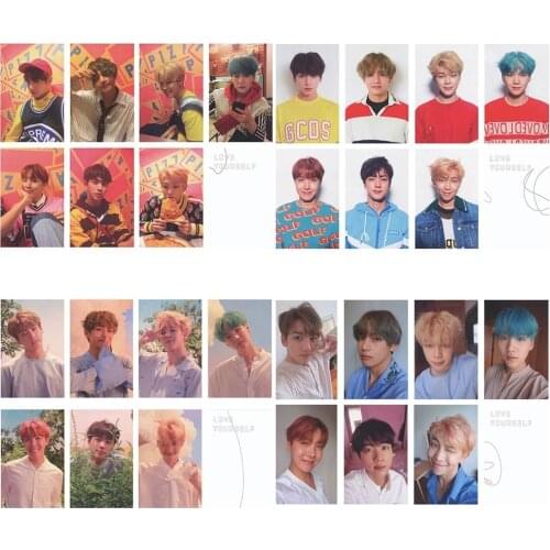 Kpop Fake Love Album Poster Card Lomo Cards Postcard Bangtan Boys Photocards Fan Collection Gift Jimin V JungKook Rm SUGA JIN