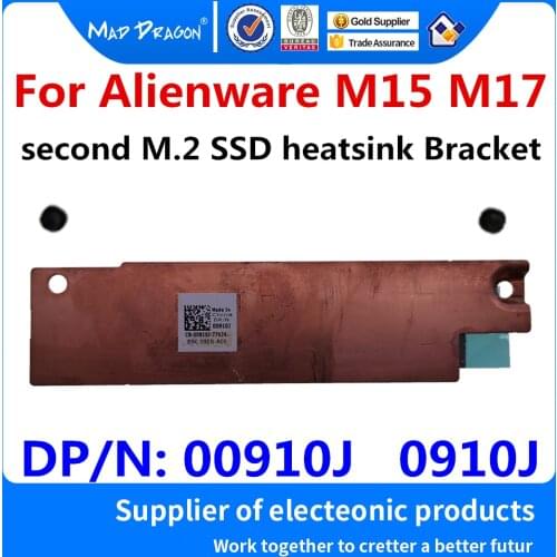 New original M.2 2280 SSD PCIE heatsink Bracket second hard drive cooling vest bracket For Dell Alienware M15 M17 00910J 0910J