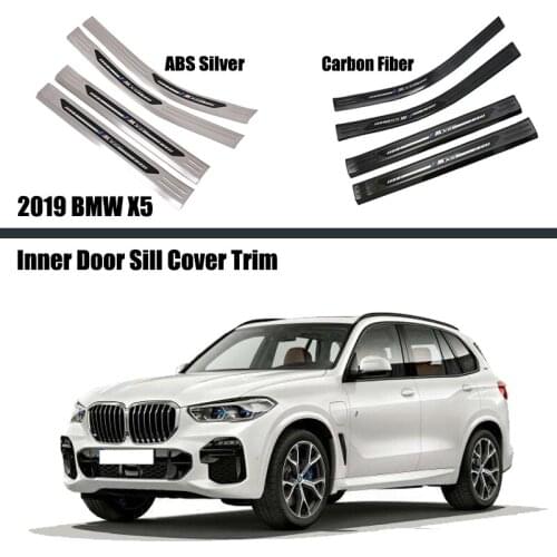 For BMW X5 2019 2020 2021 Inner Door Sill Scuff Plate Panel Step Protector Cover Trim Interior Car Accessories