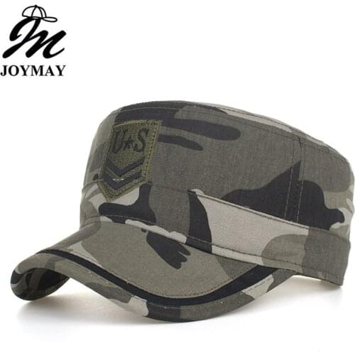 Joymay New Arrival Spring Unisex Adjustable flat cap US Military Hats Fashion Leisure Casual Western Style Snapback HAT P021