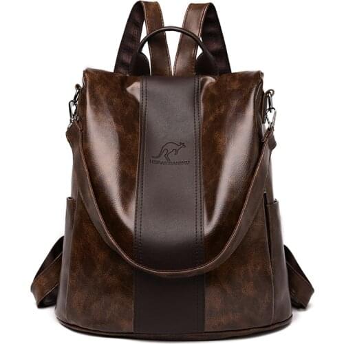 Women Backpack Anti-Theft Bags High Quality PU Leather Backpacks for Teenage Girls Female School Shoulder Bag Bagpack mochila