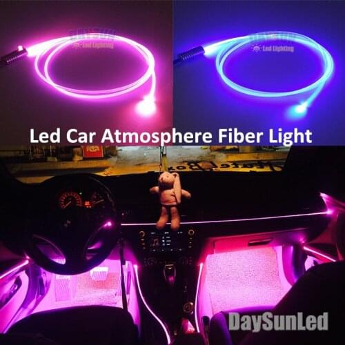DIY Car Atmosphere Light DC12V Illuminator + 1M Dia 3mm Side Glow Fiber Optic