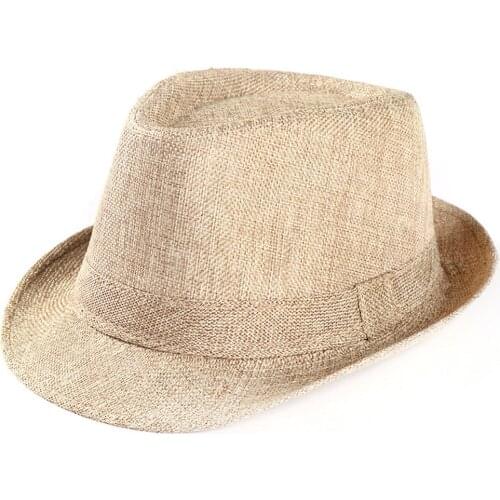 Unisex Straw Polyester Belt Visor Hat Band Sunhat Womens Hats Fashion Summer Men Hats Trilby Gangster Cap Beach Sun 10Jan 17