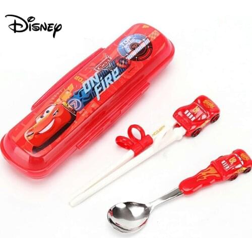 Disney tableware children learn chopsticks baby training chopsticks auxiliary chopsticks practice chopsticks spoon set spoon