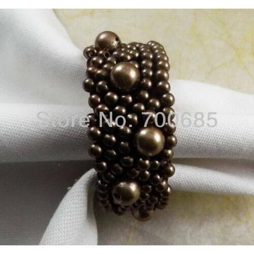 Beaded wedding napkin ring, napkin holder, decoration napkin ring