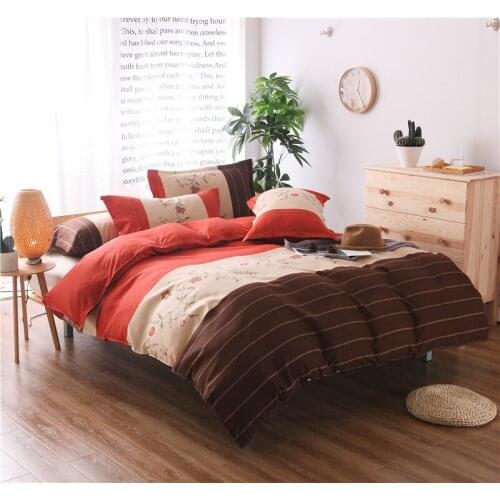 2018 Spring high quality and sanding stripes bedding set pillowcases duvet cover sets