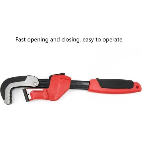Heavy Duty Pipe Wrench Pump Monkey Pipe Wrench Precision Machine Teeth Heat Treated Comfortable to Hold Fast Opening