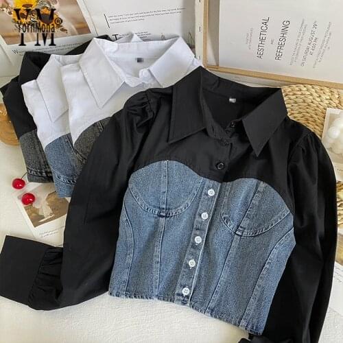YORNMONA Womens Denim Shirts