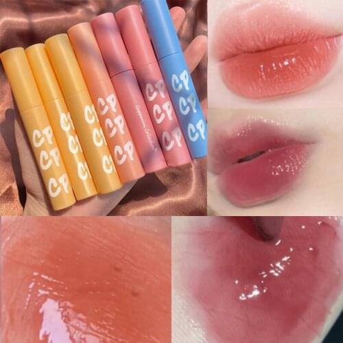 Mirror Water Lip Gloss Crystal Gel Clear Liquid Lip Oil 6 Colors Lip Gloss Long Lasting Moisturizing Lips Makeup Cosmetics