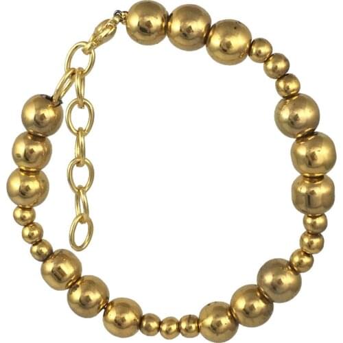 Bracelet 24k Gold-Painted Glass Beaded Handmade Woman Fashion Jewelry Made In Turkey