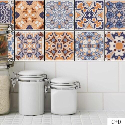 20X100CM Creative Pattern Tile Stickers DIY Waterproof Home Decor Living Room Bathroom Wall Mural Decals Self-adhesive Wallpaper