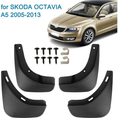 Car Mud Flaps Mudguards 4 PCS Car Accessories for SKODA OCTAVIA A5 2005-2013 Splash Guards Front Rear Fender