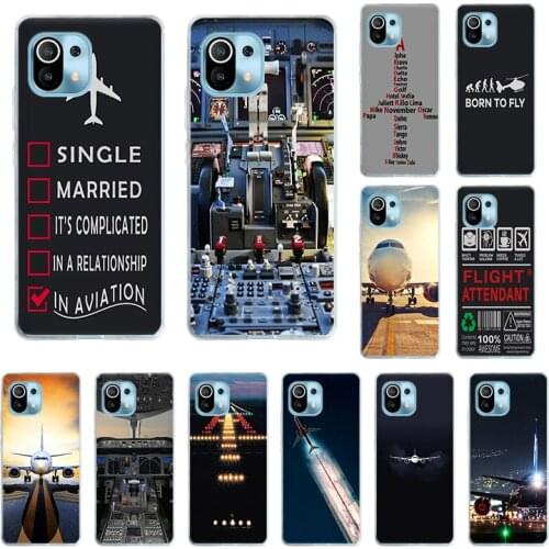 Airplane Runway Aircraft Fly Phone Case for Xiaomi Mi 9 CC9E POCO X3 NFC F2 F1 M2 M3 X2 MAX3 A3 A2 A1 9T 5X 6X Soft Back Cover