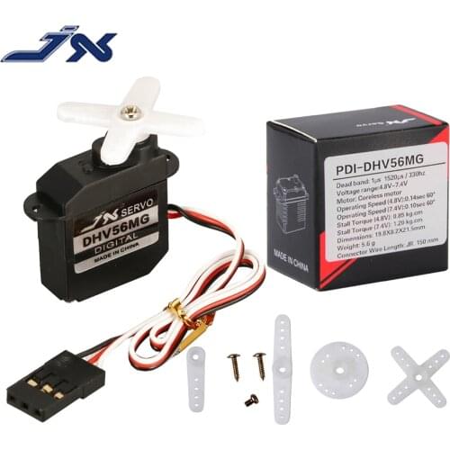 RC Servo,Jx PDI-DHV56MG Mini Steering Torque Digital Metal Gear Coreless Servo for RC Fixed Wing Airplane Plane