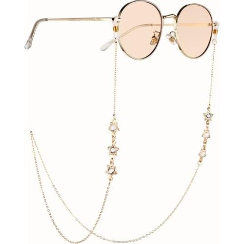 Holder Glasses Retainer Face Mask Chain Women Five-pointed Star Men Strap Sunglasses Necklace Eyeglass