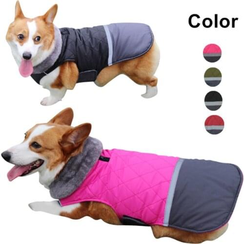 Reversible Dog Coat Winter Dog Clothes Puppy Jacket Waterproof Reflective Dog Winter Clothing For French Bulldog Chihuahua