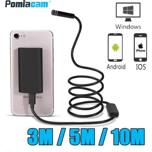 WIFI 3M 8LEDS Endoscope 8mm 720P HD Wifi Camera 3m hard wire Iphone Endoscope Waterproof Camera Android iOS Boroscope Camera