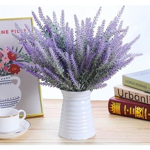 1 Bundle Provence Lavender Fake Bridal Bouquet Home Decor Wedding Party Decorations Indoor High Quality Artificial Flowers