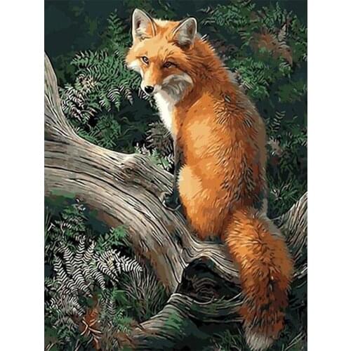 5D Diy Diamond Painting Cross Stitch Animal Fox Home Decor Full Rhinestones Mosaic Inlay Diamond Embroidery Handcraft