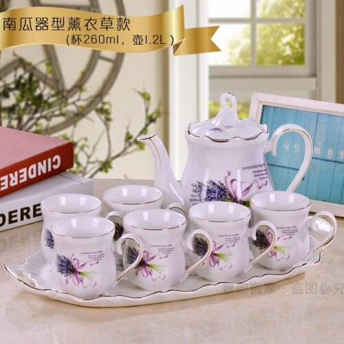 Europe Camellia Bone China Coffee cup Set British Porcelain Tea cup Ceramic Pot Creamer Sugar Bowl Teatime Teapot Coffee Cup