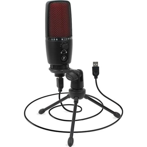 USB Condenser Microphone Professional Sound Computer Studio Equipment Conference Recording Mic For Micro Studio