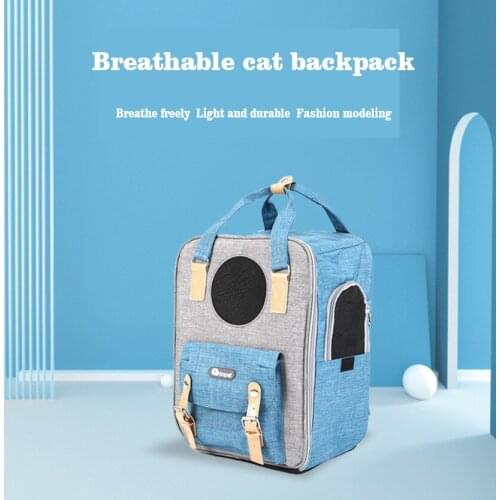 Cat Backpack Lightweight And Durable Grid Ventilation Transportation Cat And Dog Backpack Go Out And Carry A Pet Space Bag