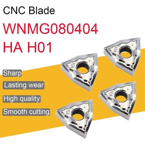WNMG080404 HA H01 WNMG 080404 Aluminum Cutter Blade Insert Cutting Tool Turning Tool CNC Tools AL +TIN Alloy wood