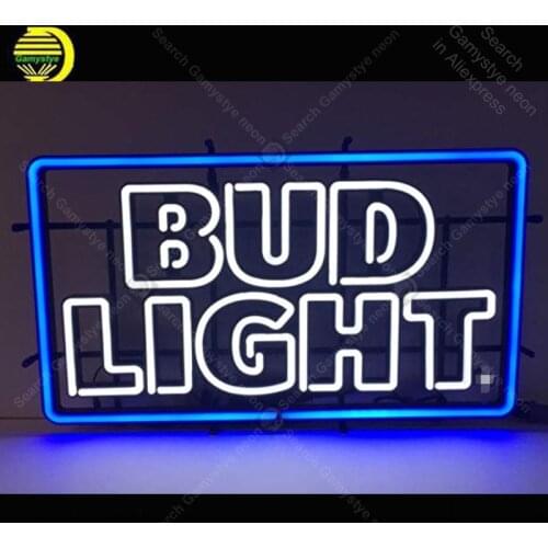 Neon sign For Bud Light Beer Neon Bulbs sign Iconic Beer windower Handcraft Custom LOGO Lamps advertise Letrero enseigne lumine
