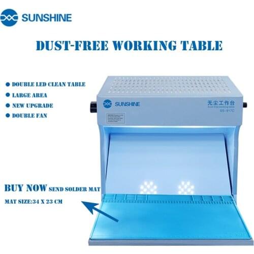Newest SS-917C Dust Free Working Room Anti Dust Working Bench Adjustable Wind Cleaning Room With Dust Checking Lamp Sunshine