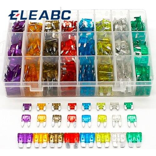 New Micro Mini standard 480pcs Auto Automotive Car Boat Truck Blade Fuse Box Assortment 3A 5A 7.5A 10A 15A 20A 25A 30A