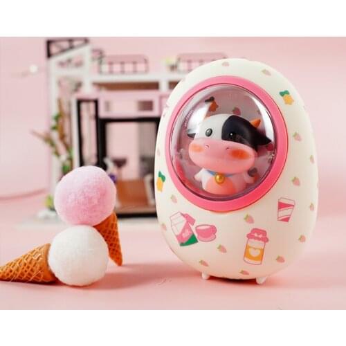 Cute Space Capsule Hamster Hand Warmer and Power Bank Dual-Use 2-in-1 4-Speed Temperature Controlled Breathing Light