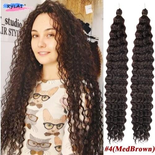 Ocean Wave Twist Crochet Organic Hair Braid Ombre Braiding Hair Extensions Synthetic African Curly Hair Braids For Women