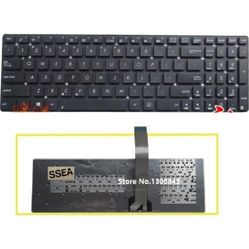 SSEA NEW US Keyboard no frame For ASUS A55 K55 K55DE K55N K55A A55C R500 R700 K55VJ A55V K55V A55VM Laptop Keyboard