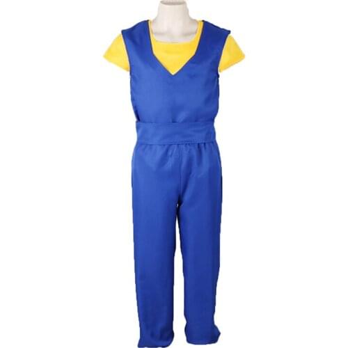 Super Son Goku and Vegeta Vegetto Fighting Uniform Anime Cosplay Costume with gloves 11