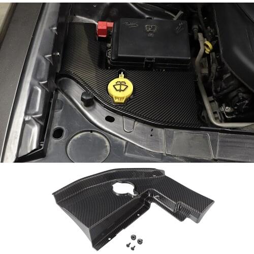 Carbon Fiber ABS Windshield Wiper Spray Bottle Panel Cover Trim Fit for Dodge Challenger / Charger 2015-2021 Car Accessories