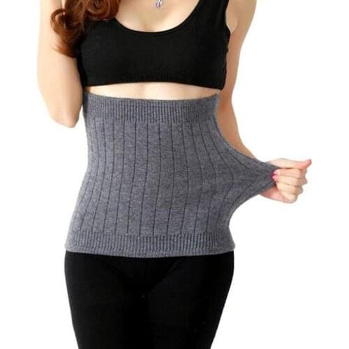 Unisex Cashmere Waist Belts Winter Warmer Wool Waist Support Comfortable Lumbar Brace Stomach Protection