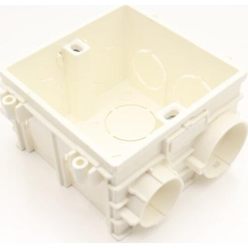 Size 86*86mm Cassette Universal White Wall Mounting Box for EU/UK Socket Back Box and Wall Light Touch Switch