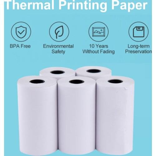Kids Camera Thermal Printing Paper Roll 57*27mm 6m Waterproof Oil-Proof Tear Resistant For Printing Photo