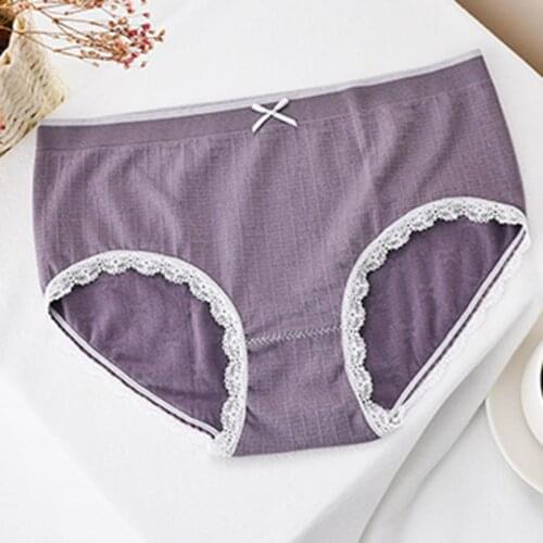 2021 Flamingo Mid Waist Underpants Maiden Lace Panties Briefs Seamless For Women Ladies TY66