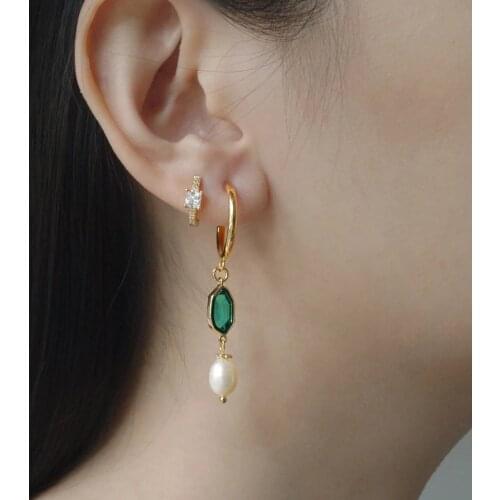 Trendy Elegant Geometric Crystal Pendant Simulated Pearl Long Earrings for Women Statement Drop Earrings Wedding Party Gift