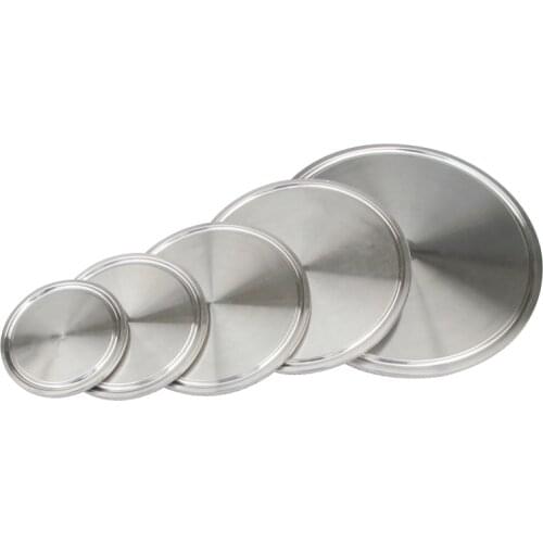 1.5'' 2'' 2.5'' 3'' 4'' 5'' 6'' 8'' 304 Stainless Steel Sanitary Ferrule Cap Tri Clover Clamp End Cap SS304