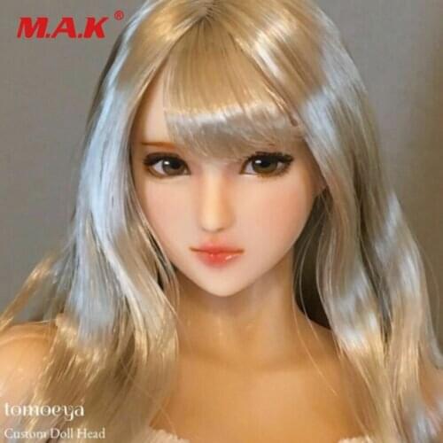 1/6 sacle Lovely Girl Head Sculpt blond hair Fit 12'' Obitsu/PH/HT/UD Female Action Figure Model in stock