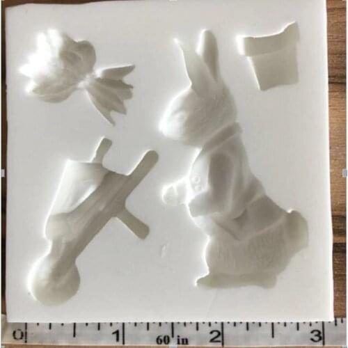 Cake Tool 1 Pc Rabbit Flower Silicone Mold Mould Wedding Cake Border Fondant Cake Decorating Clay Molds DIY