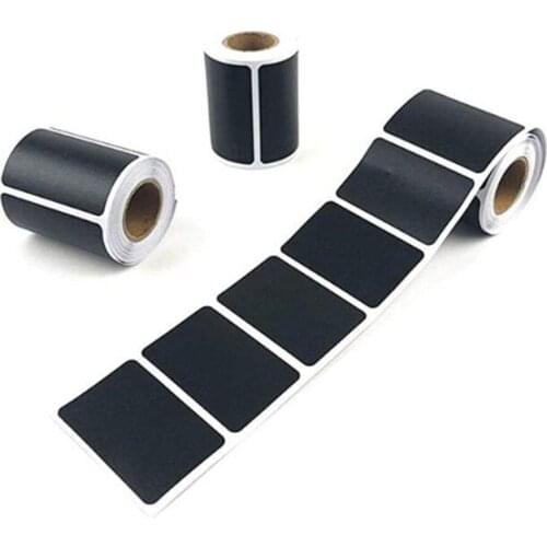 10 roll /lot 120 stickers/roll Waterproof Label Stickers Black Label Sealed Jar Storage Product Blackboard Labe