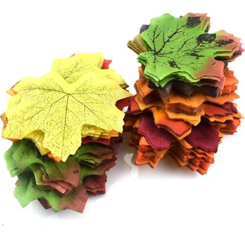 1000PCS Vivid Artificial Silk Maple Leaves for Home Wedding Party Decoration Accessories Scrapbooking Fake Flower Leaf