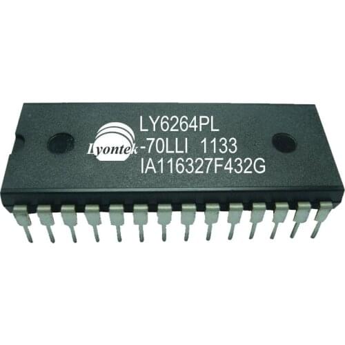 20pcs New Original LY6264PL-70LLI 64K Low Power SRAM 8KX8 PDIP(28) 70ns 2.7-5.5V -40~85°C